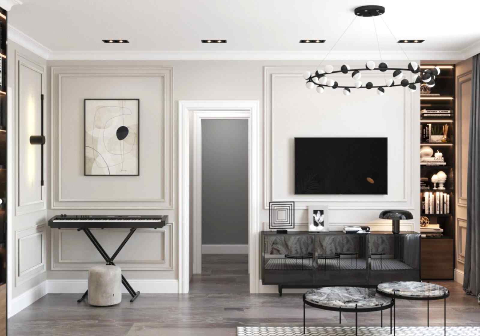 Дизайн-проект квартиры в стиле неоклассика