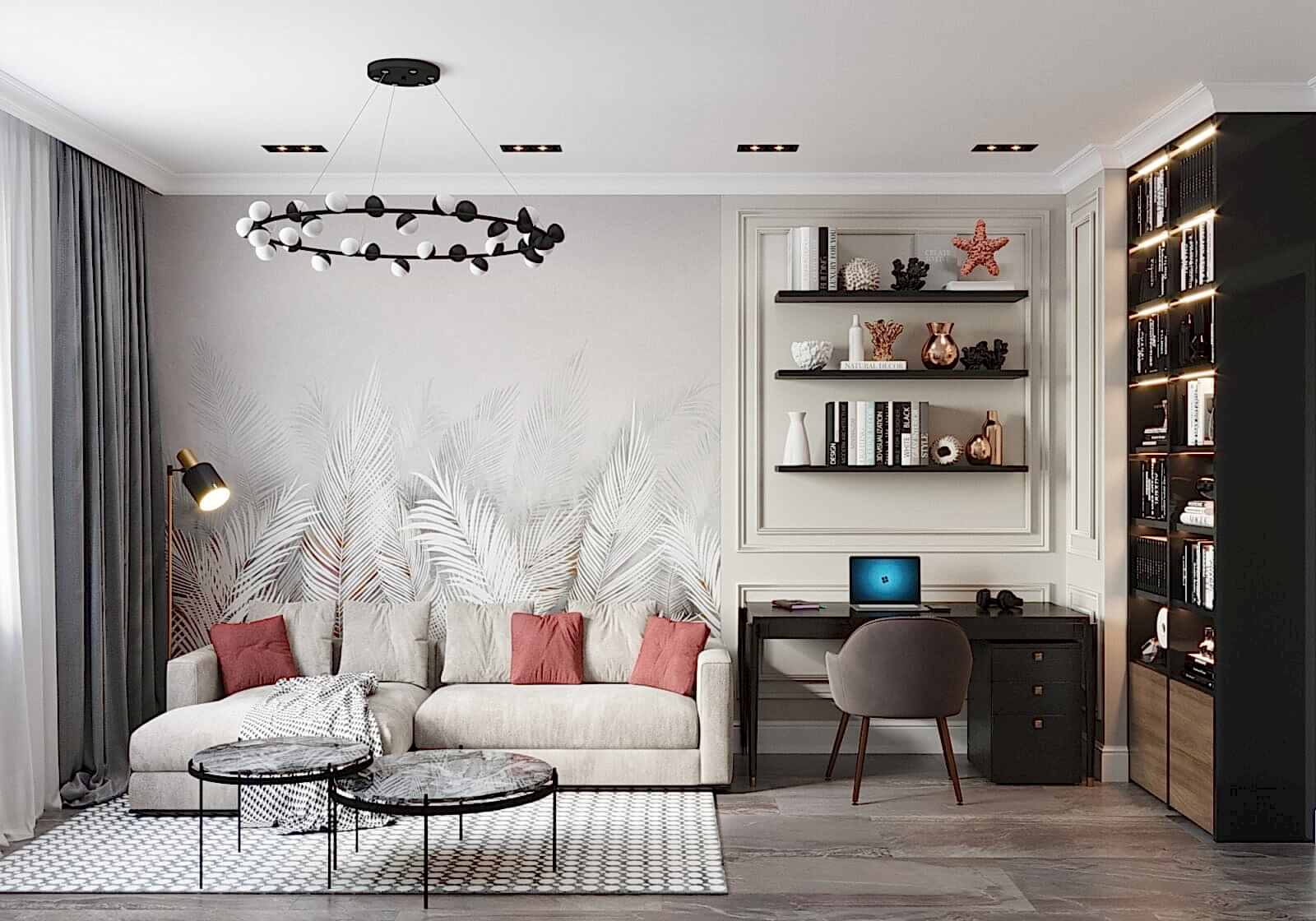 Дизайн-проект квартиры в стиле неоклассика