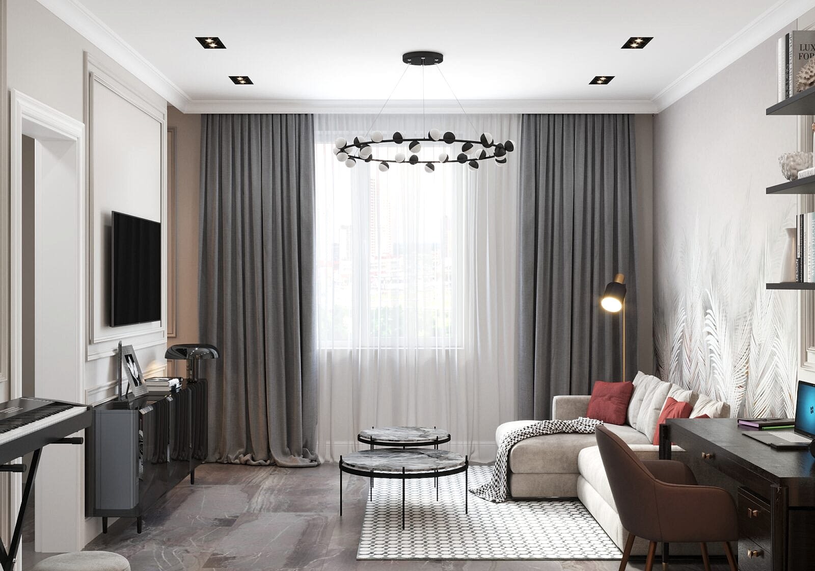 Дизайн-проект квартиры в стиле неоклассика