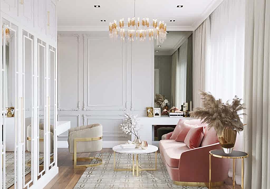 Дизайн-проект квартиры в стиле неоклассика