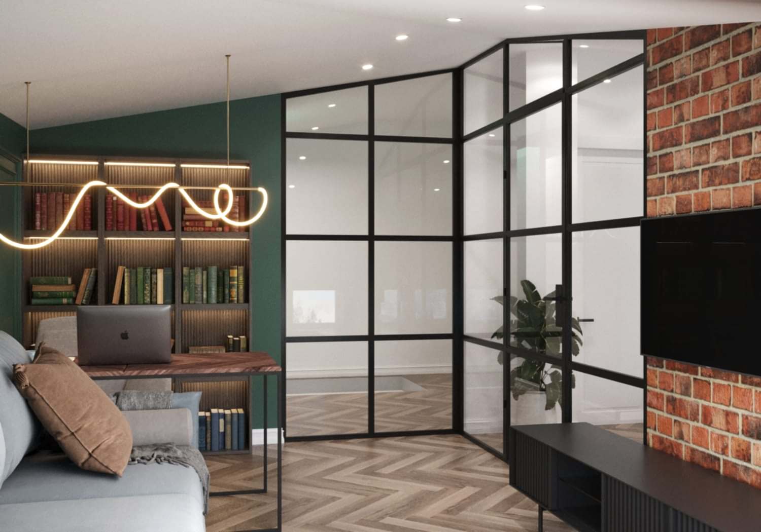 Дизайн-проект двухуровневой квартиры в стиле лофт