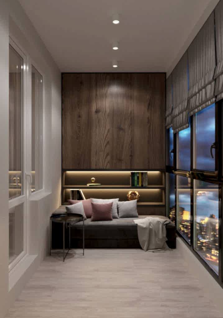 Дизайн-проект студии с уютным балконом Дизайн-проект студии с уютным балконом