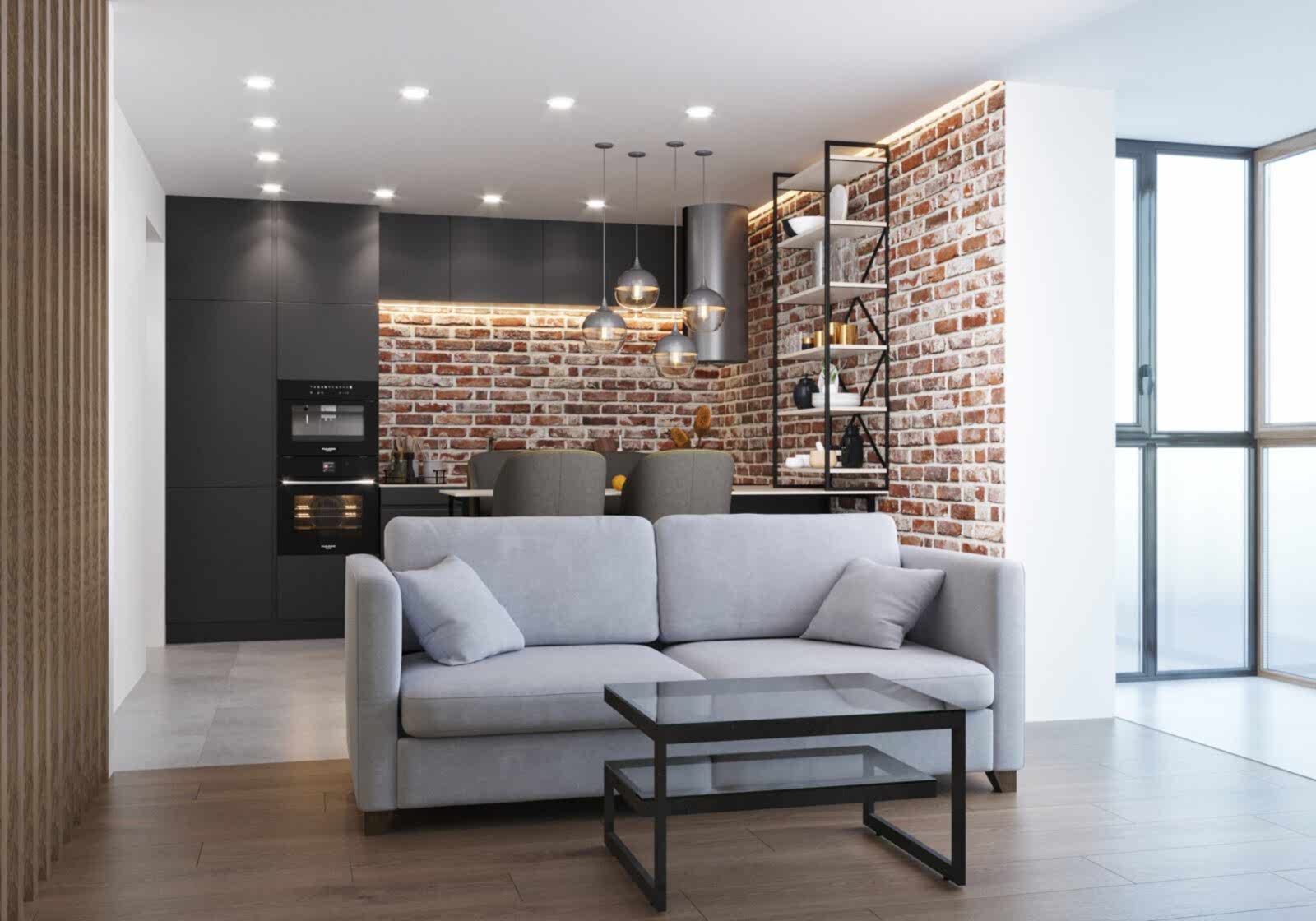 Дизайн-проект студии в стиле лофт Дизайн-проект студии в стиле лофт