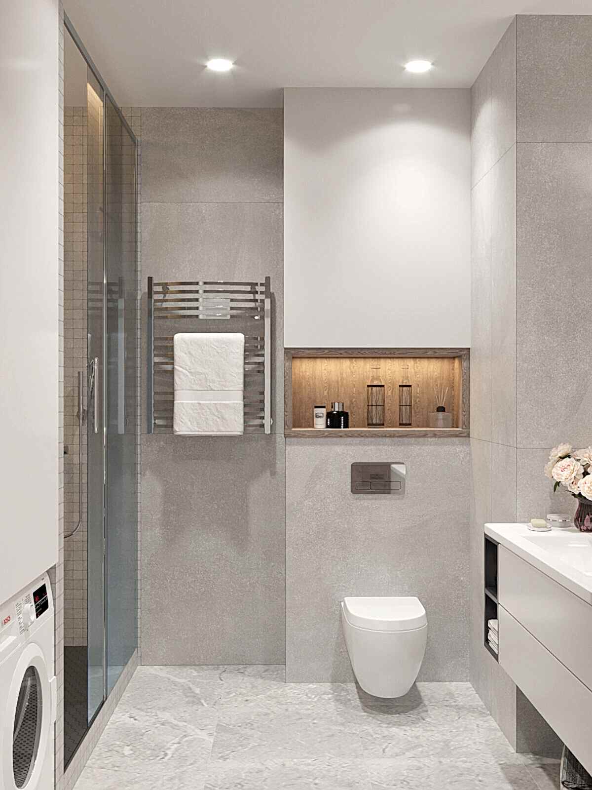 Дизайн-проект 4-комнатной квартиры в ЖК 5 звезд Дизайн-проект санузла