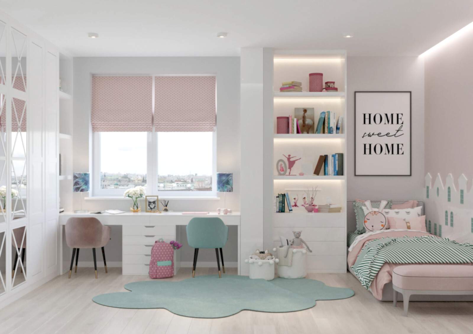 Дизайн-проект 4-комнатной квартиры в ЖК Берег Ремонт детской комнаты