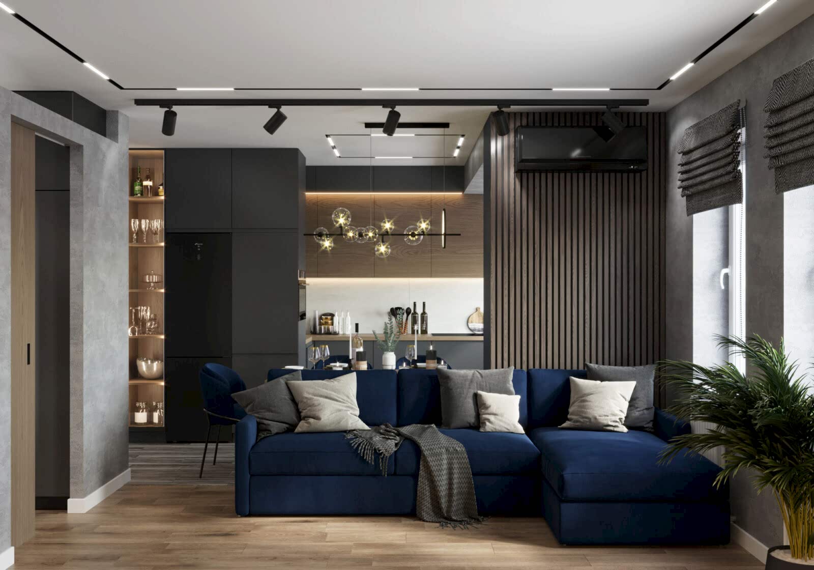 Дизайн-проект однокомнатной квартиры на Павлюхина Дизайн-проект однокомнатной квартиры на Павлюхина