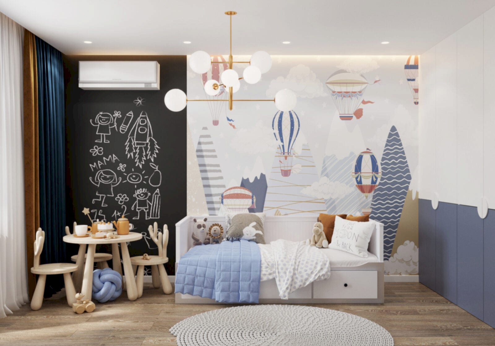 Дизайн-проект трехкомнатной квартиры в Алматы Дизайн-проект детской комнаты