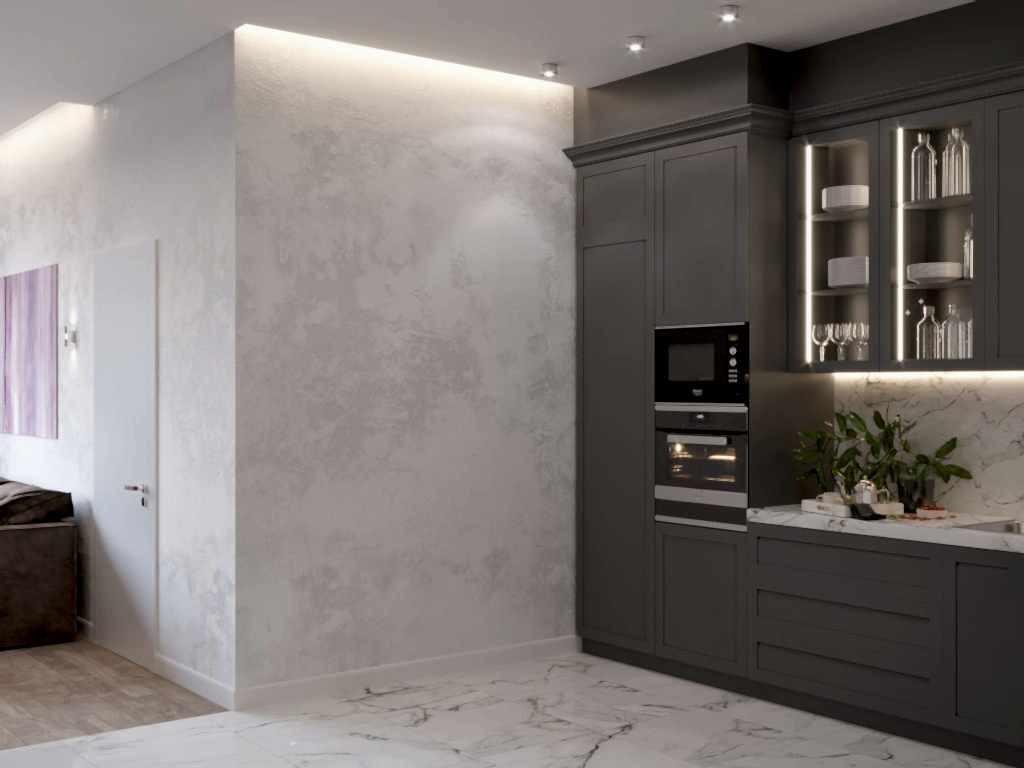 Дизайн-проект трехкомнатной квартиры в ЖК Лазурные небеса