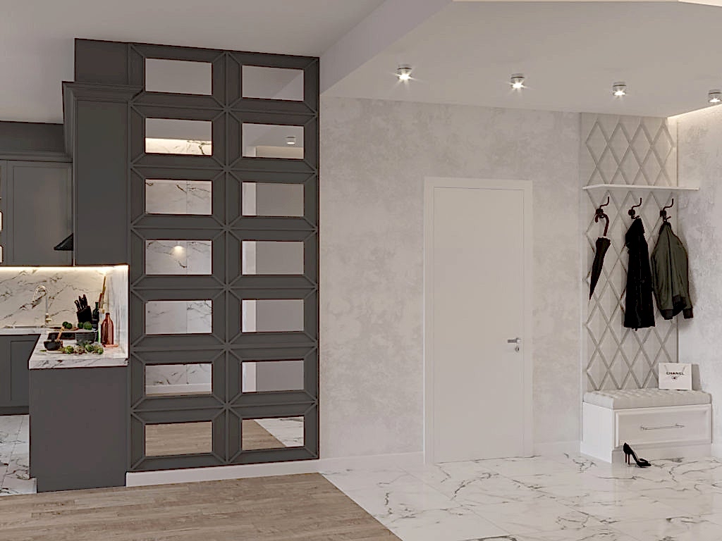 Дизайн-проект трехкомнатной квартиры в ЖК Лазурные небеса