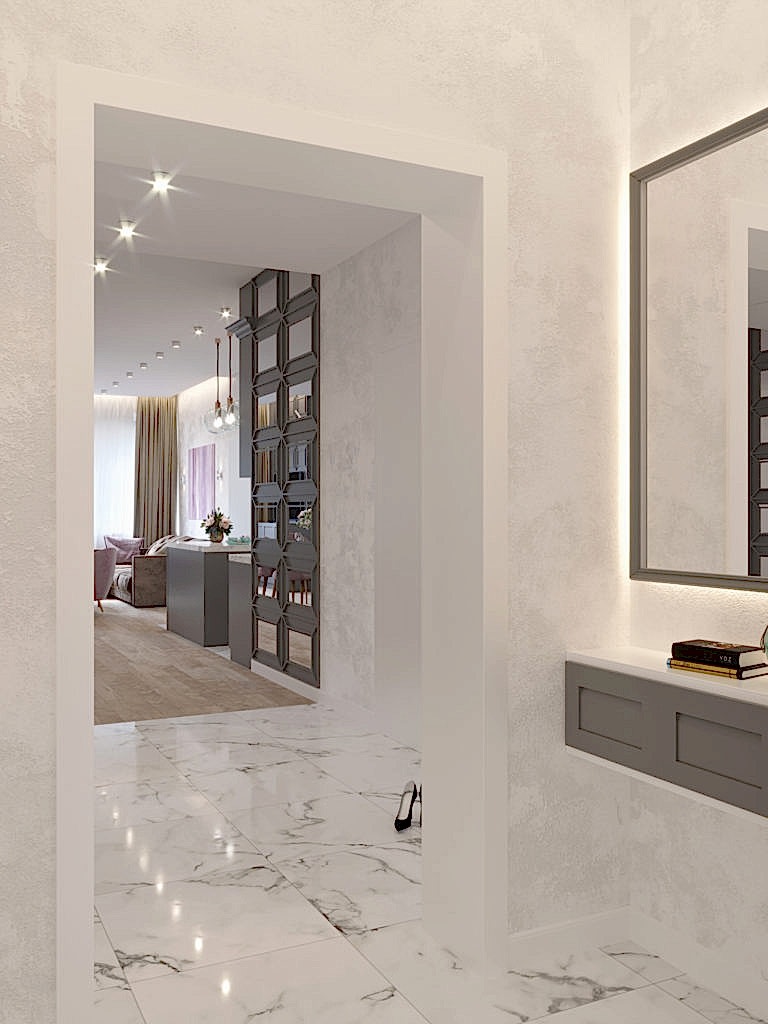 Дизайн-проект трехкомнатной квартиры в ЖК Лазурные небеса