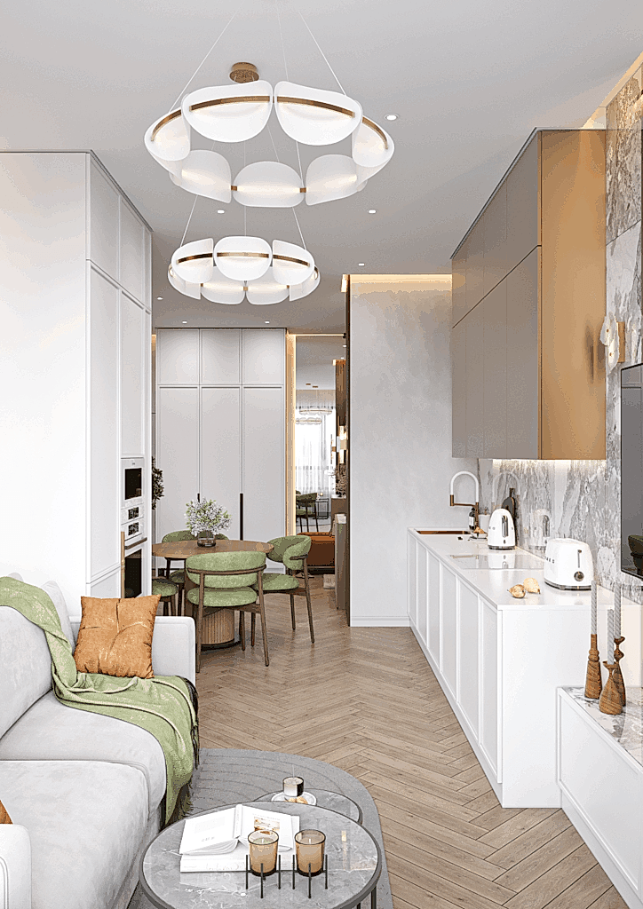 г. Алматы Савино UNO кухня гостиная прихожая View17